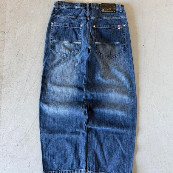 2000s Baggy Southpole Red Tabs Denim34x30(